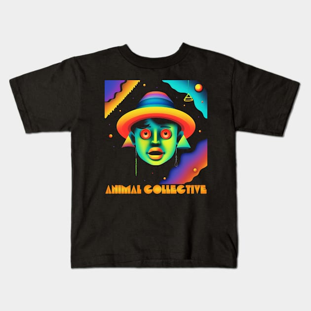 Animal Collective ••• Original Psychedelic Fan Art Kids T-Shirt by unknown_pleasures